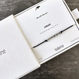 Black Silver Morse Code - Bracelet 925 Sterling Silver
