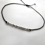 SILK Morse Code - Bracelet 925 Sterling Silver
